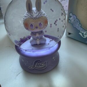 Charming Purple Bunny Snow Globe by Luck